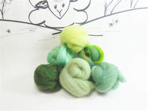 Wooly Buns Wool Roving Assortment 6 Piece Hand Dyed Fiber Etsy