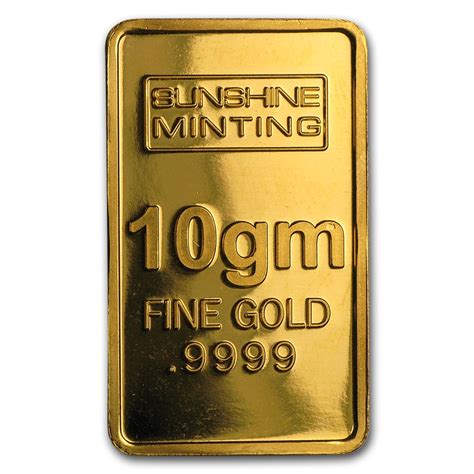 Buy 10 Gram Gold Bar Sunshine Minting Apmex