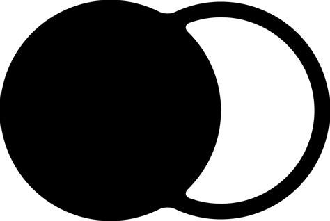 Two Circles Sign One Black Other White Svg Png Icon Free Download
