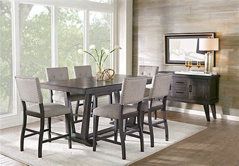 hill creek black  pc counter height dining room dining