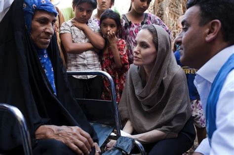 Un Special Envoy Angelina Jolie Visits Displaced Syrians Alyunaniya