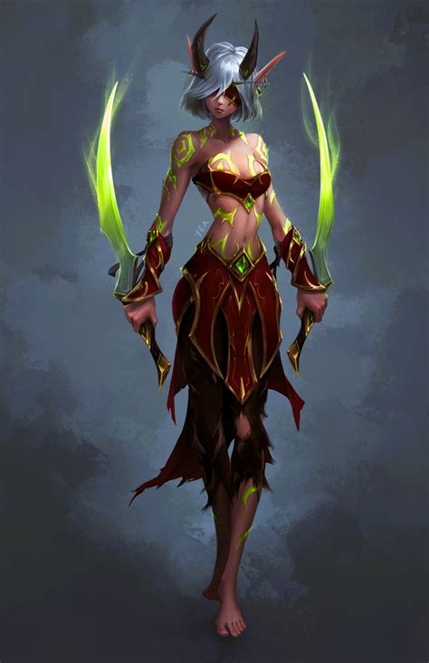 Imdrunkontea Blood Elf Warcraft Original Warcraft World Of Warcraft Torn Legwear Girl