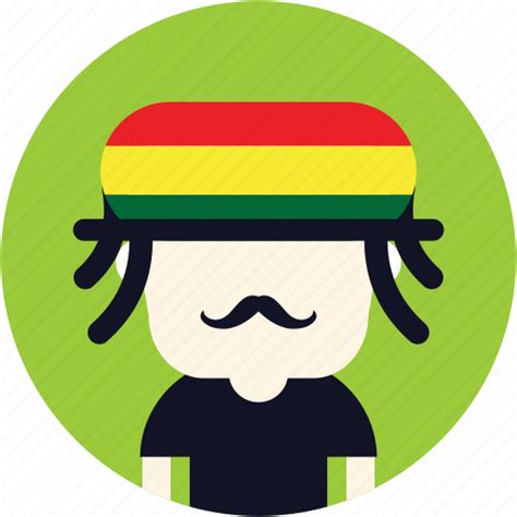 Avatar Hip Hippie Jamaican User Icon