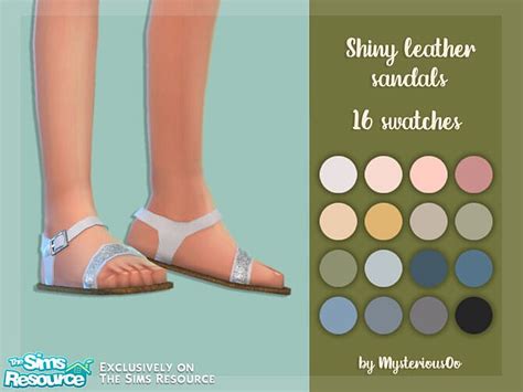 Shiny Leather Sandals By Mysteriousoo At Tsr Sims 4 Updates