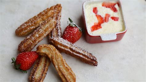 Strawberry Churros With Cream Cheese Dip Recipe