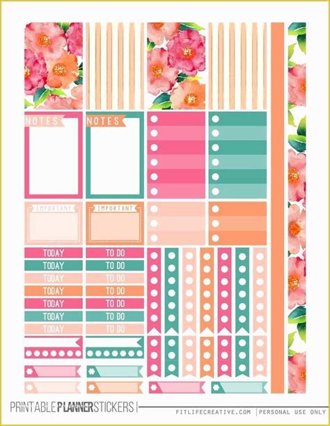 Free Planner Sticker Template Of Free Printable Planner Stickers Uma