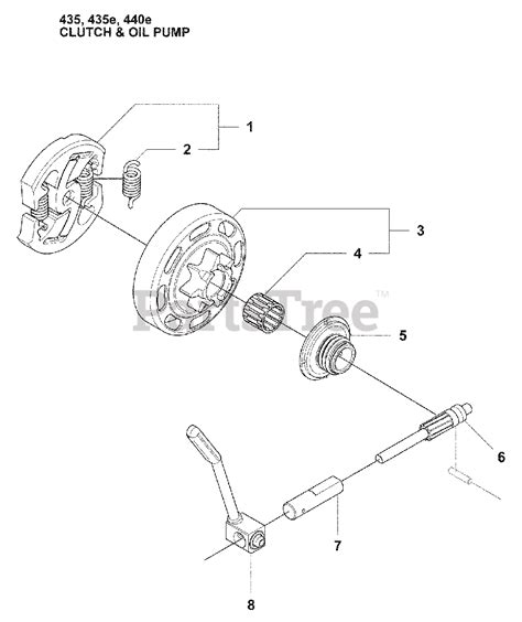 Husqvarna 440 E Husqvarna Chainsaw 2009 02 Clutch And Oil Pump Parts