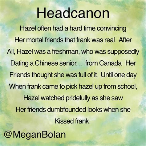 Headcanon By Megan Bolan In 2019 Percy Jackson Head Canon Percy