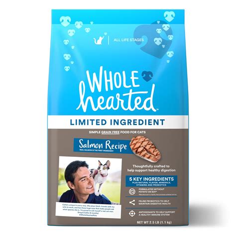 Which is the best cat food with no preservatives? WholeHearted Grain Free Limited Ingredient Salmon Recipe ...