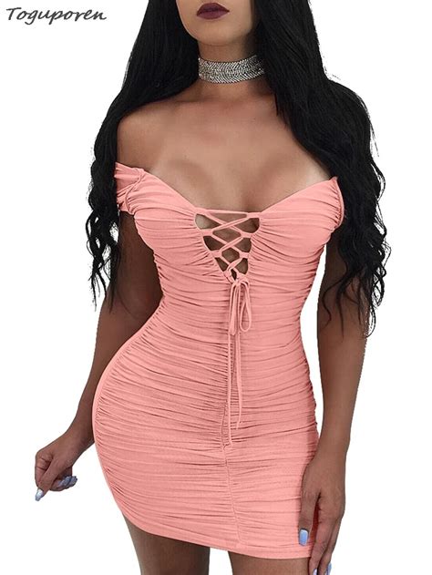 Women Sexy Hollow Out Midi Bodycon Dresses Short Sleeve Casual Dress Off The Shoulder Strapless
