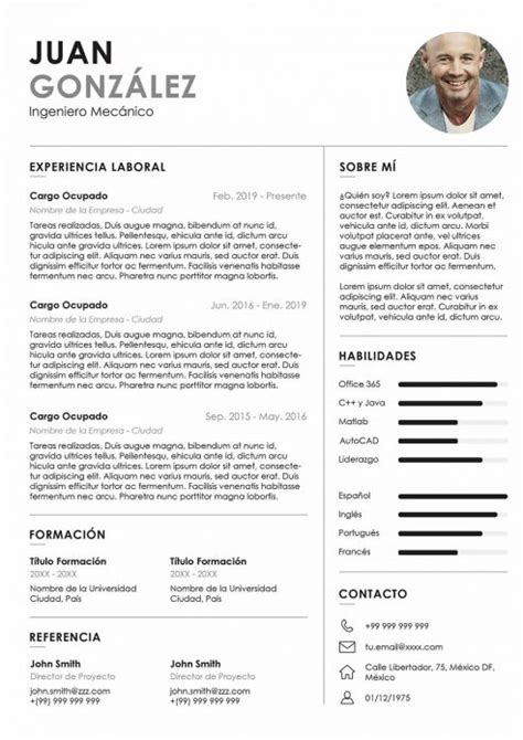 Modelos De Curriculum Vitae Clásicos Plantillas Cv