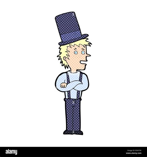 Cartoon Man Wearing Top Hat Stock Vector Image And Art Alamy