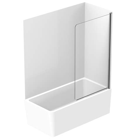 Varo Back To Wall Swing Panel Acrylic Wall Shower Over Bath Clearlite