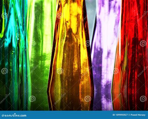 Colorful Glass Bottles Stock Image Image Of Colored 109995927