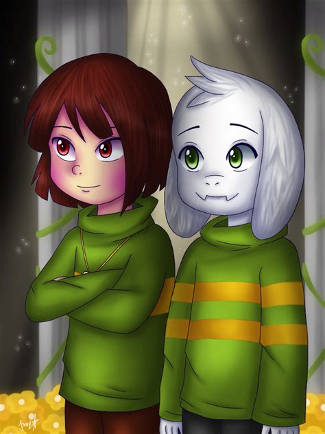 Chara And Asriel By Jany Chan17 On Deviantart