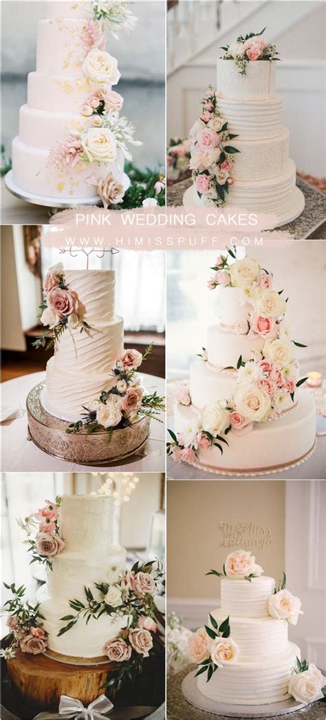 This romantic time of year lets you incorporate gleaming. Top 20 Simple Pink Wedding Cakes for Spring Summer ...