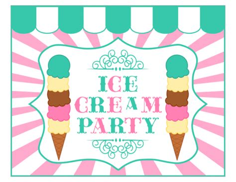 Free Ice Cream Party Printables Catch My Party