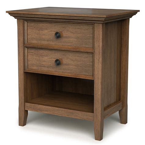 Brooklyn Max Washington Solid Wood 24 Inch Wide Transitional Bedside Nightstand Table In