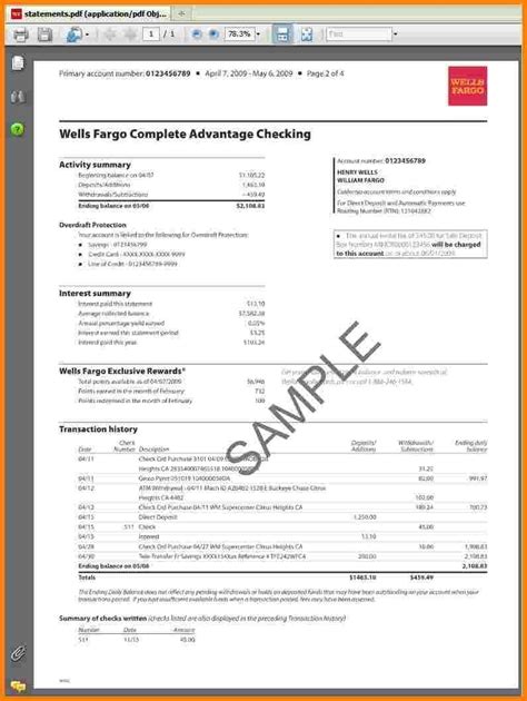 My husband is a united states army veteran and is disabled 100%. Wells Fargo Bank Statement Template - FREE DOWNLOAD | Bank statement, Statement