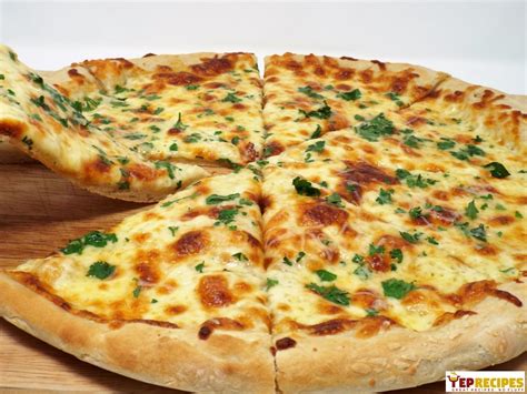 Four Cheese Garlic Pizza Recipe Garlic Pizza 4 Cheese Pizza Cheese Pizza Recipe