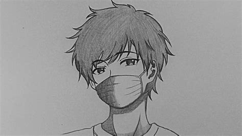 How To Draw Anime Boy Wearing A Mask Step By Step How To Draw Anime