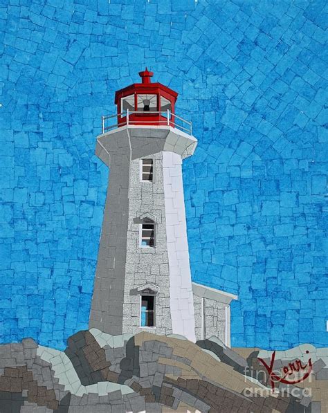 Mosaic Lighthouse By Kerri Sewolt Mosaic Art Mosaic Artwork Mosaic