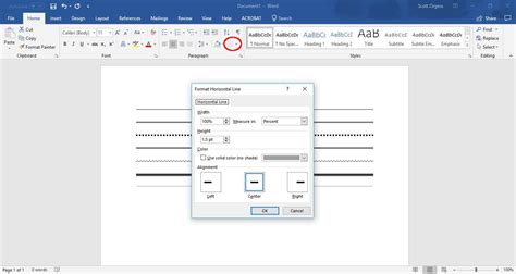 How To Insert A Horizontal Line In Word Printable Templates