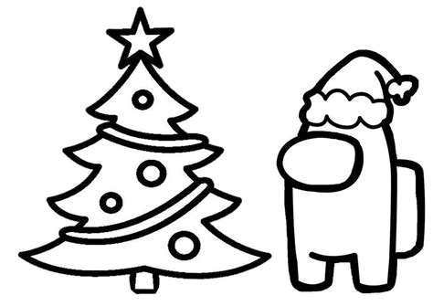 190 unique pictures for coloring from the game can be. Among Us Christmas Tree Coloring Page - Free Printable ...