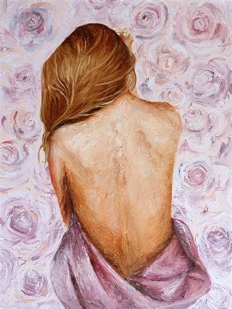 Nude Oil Painting On Canvas Beautiful Nude Artwork Female Etsy Uk