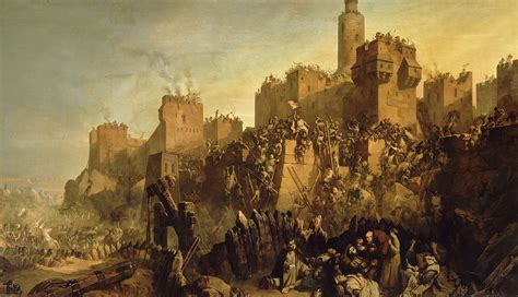The Capture Of Jerusalem By Jacques De Molay Crusade Painting By