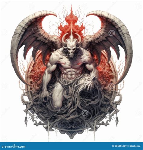 Intricate Composition Astaroth The Demonic Demon With Wings Stock