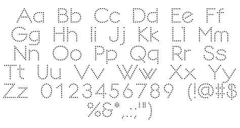 Abc Print Dotted Line Font