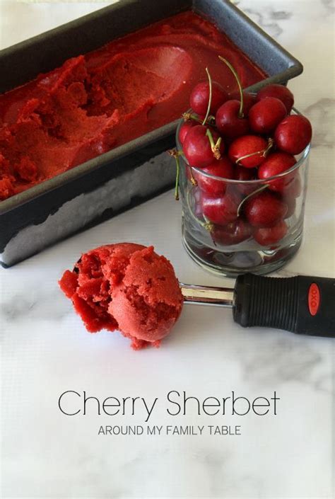 Cherry Sherbet Recipe Sorbet Recipes Cherry Recipes Desserts