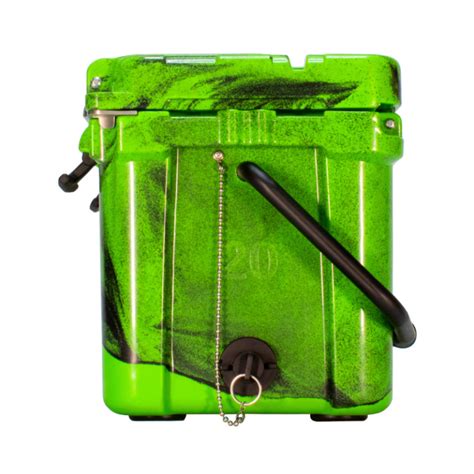 20 Quart Camouflage Ice Chest Original Green Frosted Frog