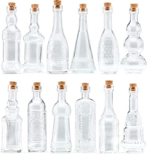 Six Different Types Of Glass Bottles With Corks