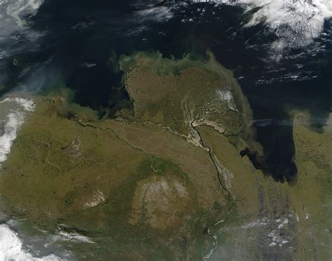 Nasa Visible Earth Lena River Delta Northern Russia