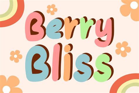 Berry Bliss Font By Color Artist · Creative Fabrica