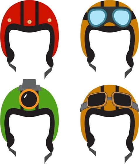 Pilot Helmet Icons Various Colored Design Ai Eps Vector Uidownload