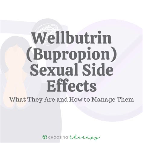 What Are The Sexual Side Effects Of Wellbutrin Bupropion