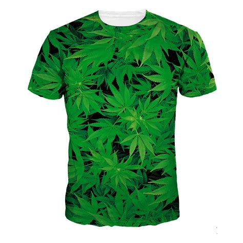 Buy Green Classic T Shirt Green Leaves Print T Shirt