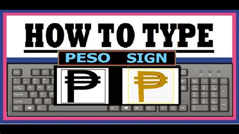 In the center are all the characters within a given category. How To Type Peso Sign Currency - YouTube