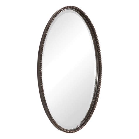 Elegant lighting eternity 60 x 36 rectangular beveled metal framed full length mirror. Sherise Bronze Oval Mirror | Uttermost
