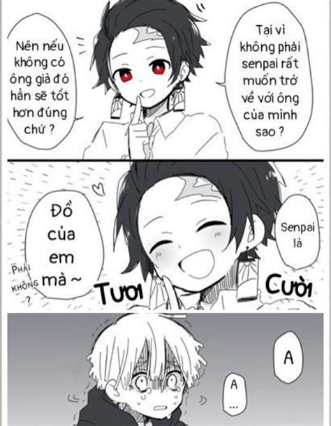 An Anime Comic Strip With Two Different Expressions