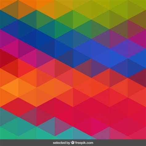 Colores Vivos Patrón Geométrico Vector Gratis