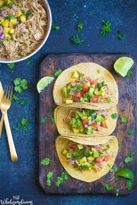 Instant pot mango fish tacos. Mango Chipotle Chicken Tacos (Slow Cooker or Instant Pot ...