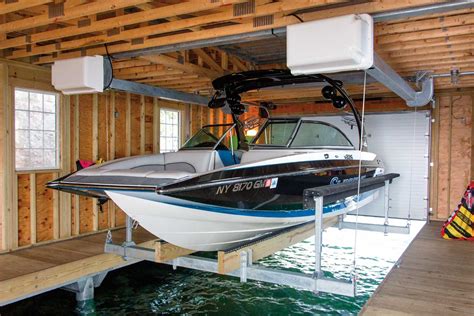 Custom Built Boat Lifts For Boathouses — The Dock Doctors