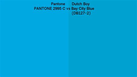 Pantone 2995 C Vs Dutch Boy Bay City Blue Db127 2 Side By Side Comparison