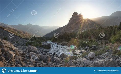 Beautiful Mountain Landscape Scenic River In Mountains Mountains
