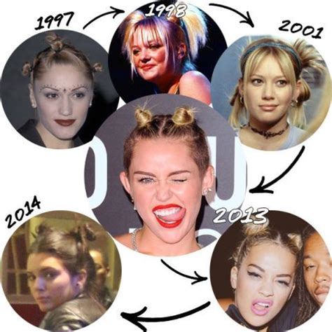 It's pretty obvious that miley cyrus has long since stopped caring what anyone thinks about her beauty looks. Miley Cyrus Two Bun Hairstyle - Celebrities Wearing Double ...