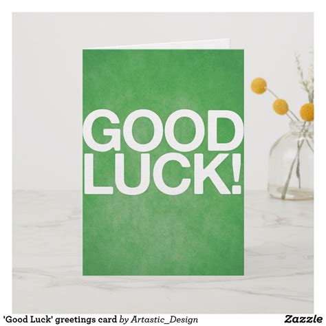 Good Luck Greetings Card Zazzle Greeting Cards Custom Greeting